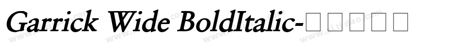 Garrick Wide BoldItalic字体转换